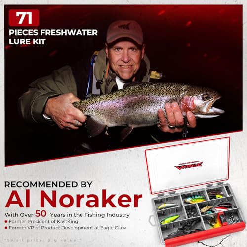 by KastKing Compact Fishing Tackle Kit for Bass Trout Panfish