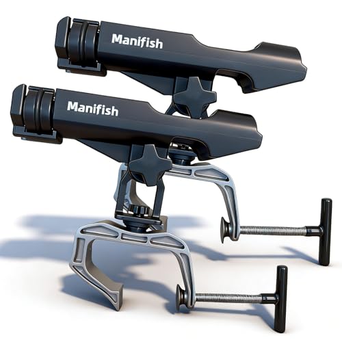 2 Pack Fishing Rod Holders for Kayak & Boat (Glossy Black)