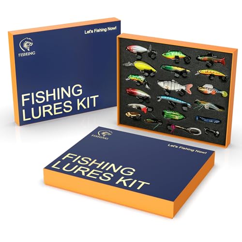 41 Pcs Fishing Lures Kit for Bass Trout & Pike