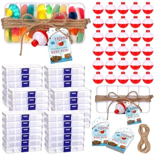72 Fishing Party Favors Tackle Boxes with Thank You Cards