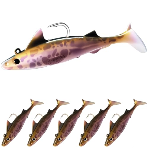 6 pcs Sharkita Jig Head Soft Pre (Antilles Sawtail Catshark)