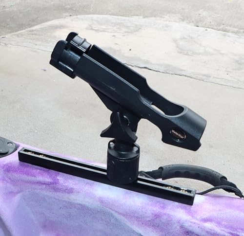 New Upgrade 360 Degrees MiniPort Fishing Rod Holder with Mini Rod Holder (2 Pc Round Kit)