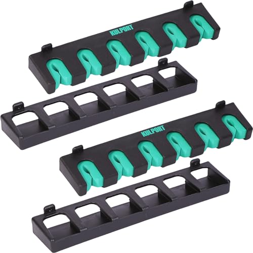 Fishing Rod Rack Holders Wall (Vertical Green, 2 Pair)