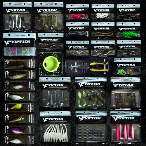 Fishing Tackle Box with Tackle Included Lures (Blue)