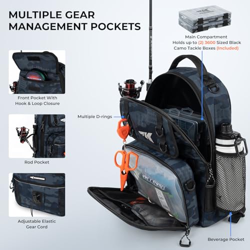 BaitSpace Fishing Sling Bag (Blue Camo / Large)