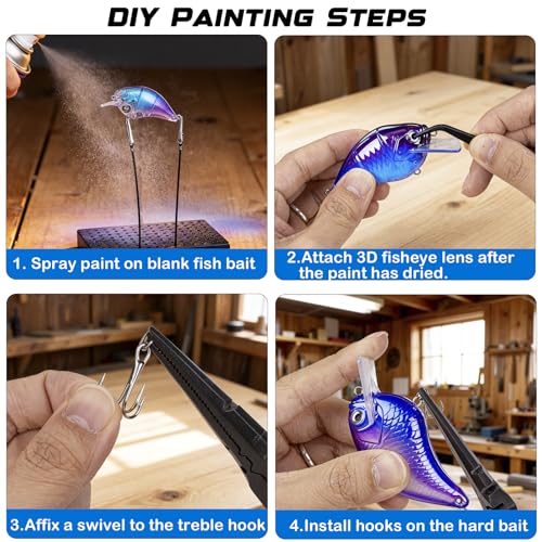 DIY Fishing Lures Minnow Kit WIith Moodel Base