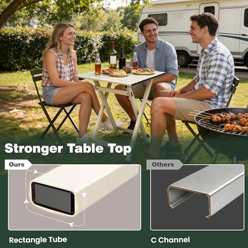 Folding Camping Table (Grey-2set)
