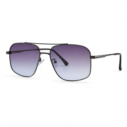 XXL Oversized Aviator Polarized Sunglasses (Gunmetal / Gray Blue)