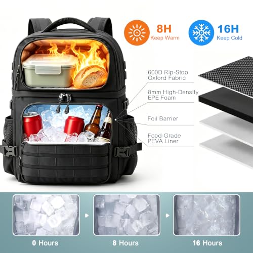 45 Can Tactical Backpack Cooler (Black)