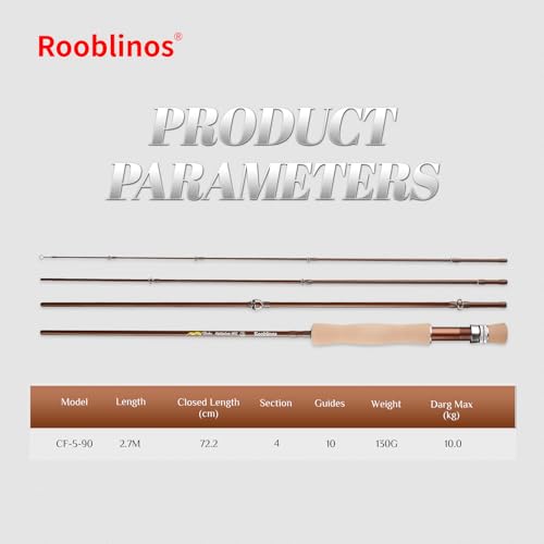ROOBLINOS 9ft Fly Fishing Rod (OPTIMISM-905 / 9ft)