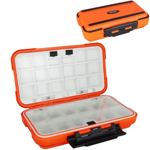 small tackle box (Type B: Orange (Size: 7.8" L X 4.2" W X 1.8" H))
