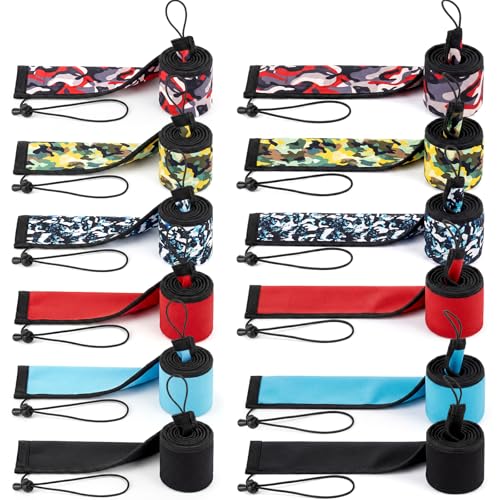 12 Pack Neoprene Fishing Rod Sleeves (65",58" / Solid Color)