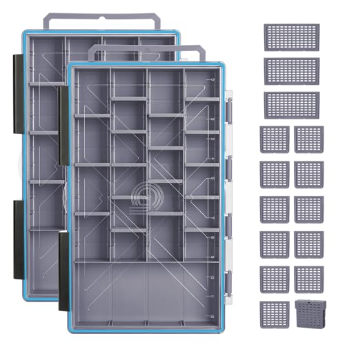 3700 Tackle Trays Boxes (Gray / 2pcs 3700 (14.2x9.1x2inch))