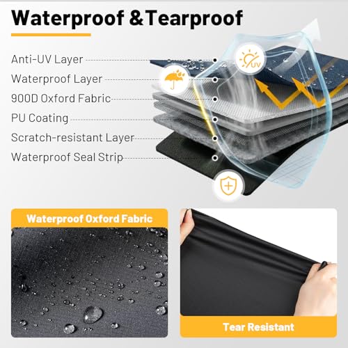 Heavy Duty Trailerable Boat Cover 16 (Black / Fits 16"-18.5" Length, 94" Beam Width)