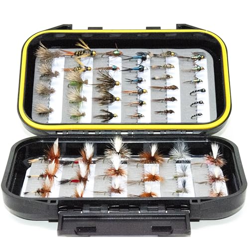 50 Premium Hand Tied Fly Fishing Flies Assortment (50 Premier Collection)