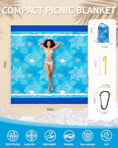 Beach Blanket Waterproof Sandproof Beach Mat