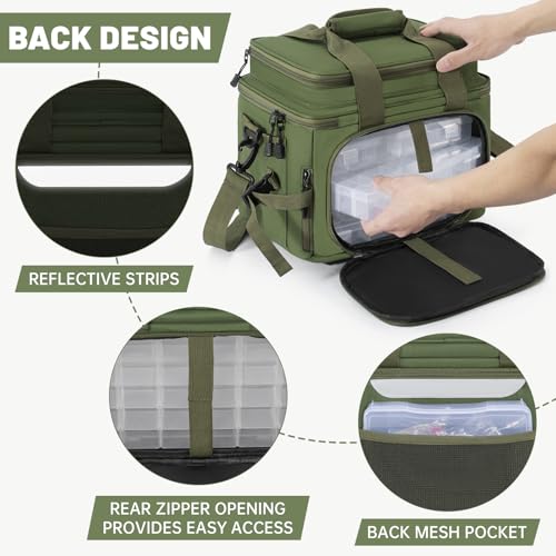Fishing Tackle Bag Empty (Green / Bag Only)