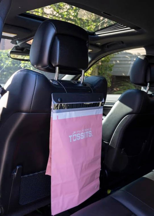 Hanging Car Trash & Garbage Bags (Pink / 21 Count)