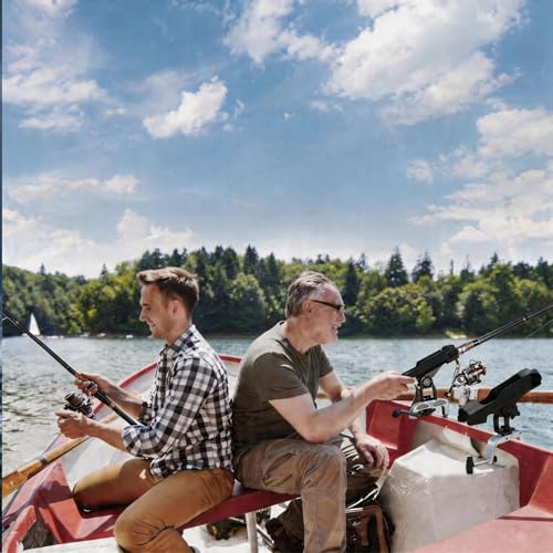 2 Pack Fishing Rod Holders for Kayak & Boat (Glossy Black)