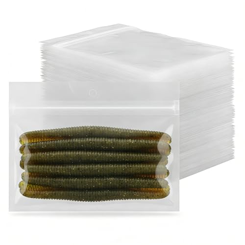 100 Pack 6" x 4" Soft Plastic Baits Bags (6.3" x 4.7")