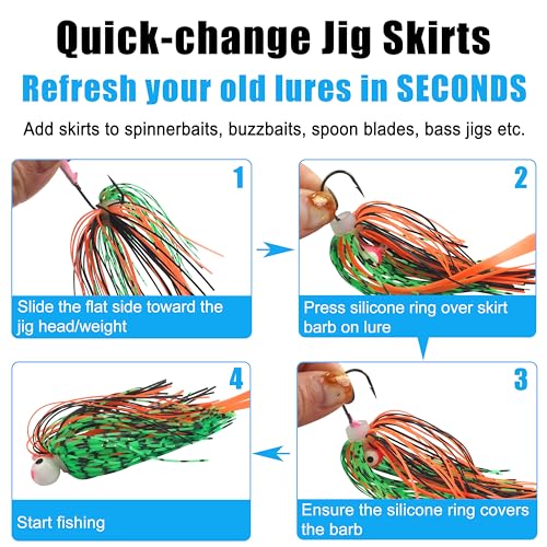 Silicone Jig Skirts Replacement 10