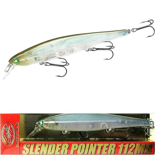 Slender Pointer 112 MR Fishing Lure (550 Silver Side Ghost Minnow)