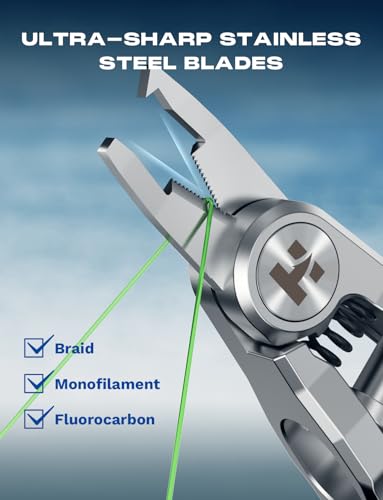 Fishing Line Cutter with Split Ring Opener (Silver / 4-in-1)
