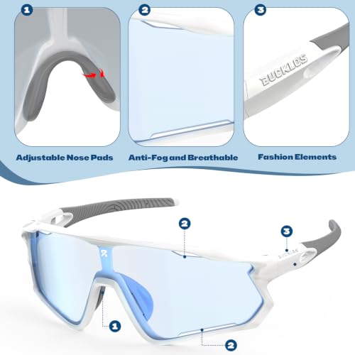Photochromic Cycling Sunglasses for Men Women