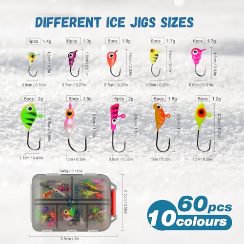 Master Ice Fishing Jigs Kit (C-60PCS)