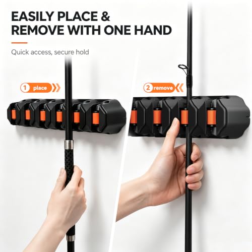 Vertical Fishing Rod Holder (Black-2-pack)