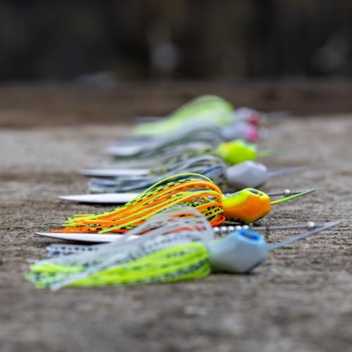 Spinner Bait Compact Profile Fishing Lure with Flash and Vibration for Bass