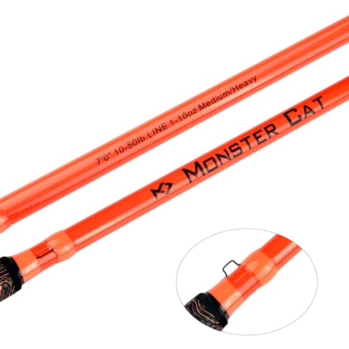 Monster Catfish Casting Rod (Orange / ["Catfish Rod 7'-1pc-Medium Heavy"])