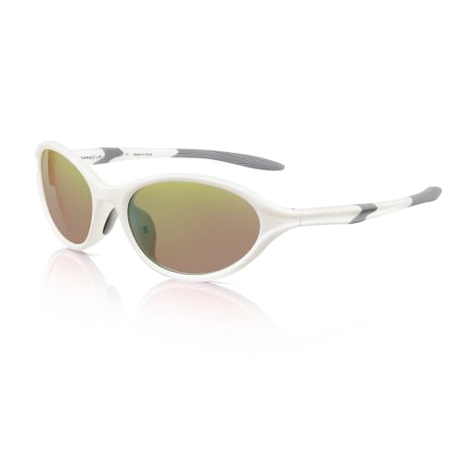 Cat Eye Polarized Wrap Around Sports Sunglasses for Men Women