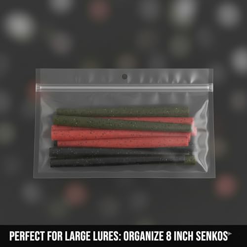 100 Pack Soft Plastic Baits Bags 8.8"x5.5" (8.8" x 5.5")