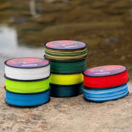 Superpower Silky8 Braided Fishing Line (X8-Grass Green / 20LB(500 Yds))