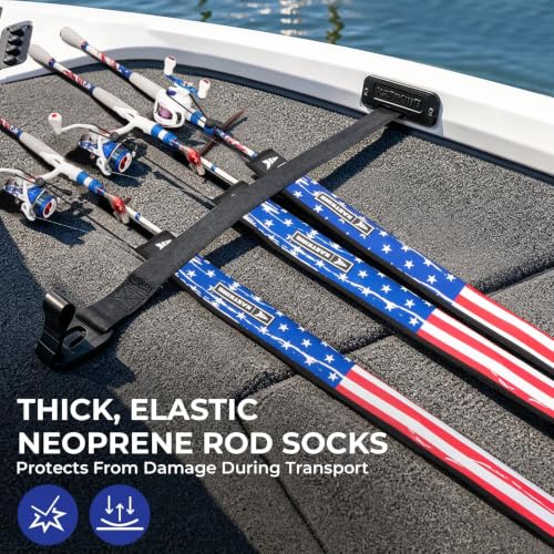 MeshGuard Fishing Rod Sleeves (Flag 4 Pcs / Spinning)