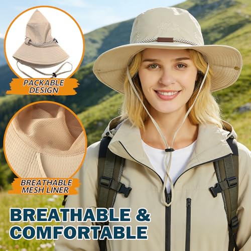 Waterproof Wide Brim Bucket Sun Hat Boonie Hat for Men & Women