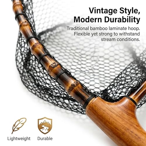 Floating Handcrafted Bamboo Fly Fishing Landing Net