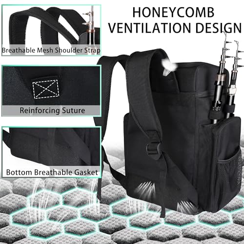 Fishing Backpack with Rod Holders