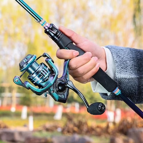 6.9ft Spinning Fishing Reel Rod Combo (Spinning Combo with ZB2000 / 2.1/6'10'')