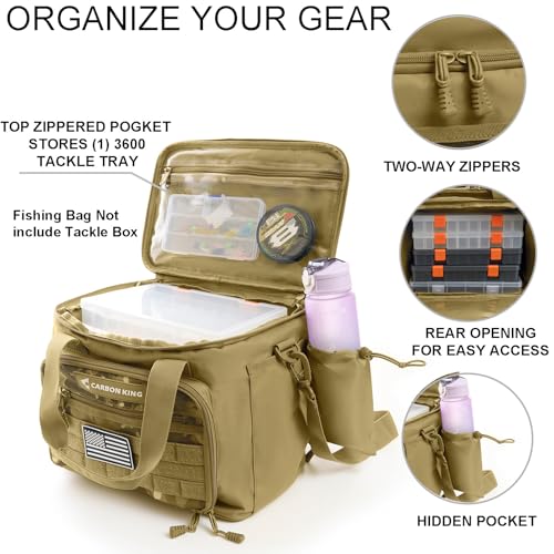 Waterproof Fishing Tackle Bag (Khaki)