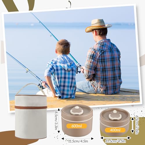 2 Pack Worm Containers for Fishing (brown)