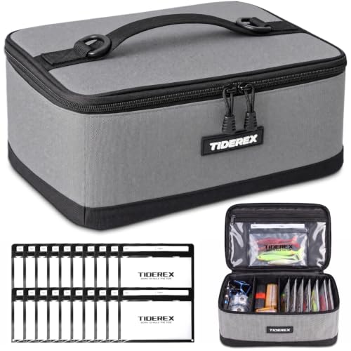 Fishing Tackle Bag with 20 DIY Soft Plastic Bait Bags