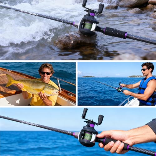 24 Ton Carbon & Fiberglass Spinning (A-Purple- Casting- 6'0")