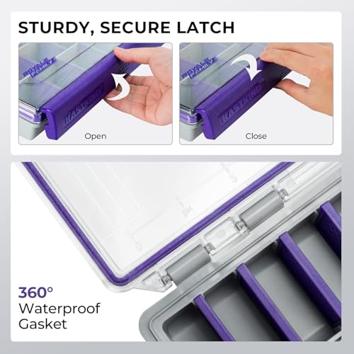HyperSeal Waterproof Tackle Box (3700(2 Pack) / Purple)