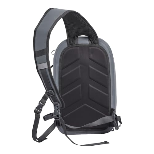 Waterproof Fishing Sling Backpack Bag with Rod Holder (Gray / Sling Bag)