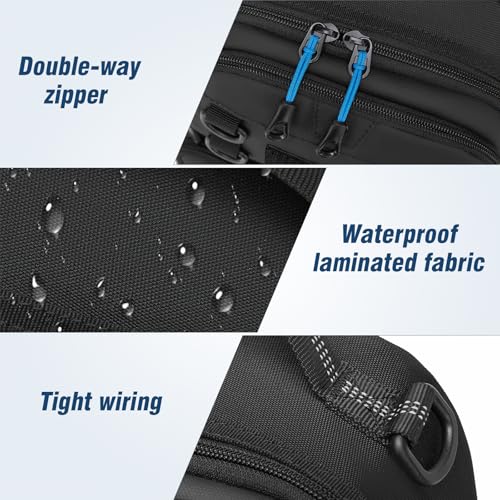 Sling Fishing Tackle Bag with Rod Holder (Black)