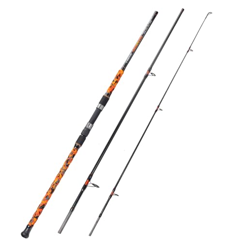 Surf Spinning Fishing Rod Carbon Travel Surf Rod M (orange / 10ft-Spinning-3Pc-MH)