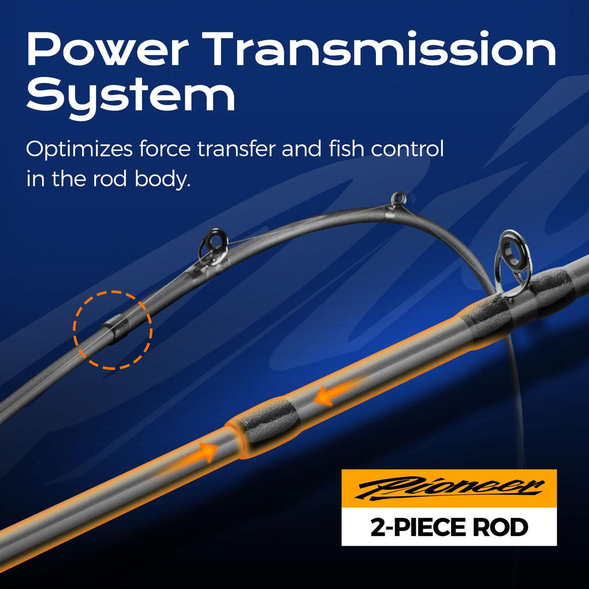 Pioneer Spinning Fishing Rod 6' Medium Fishing Rod (6' - M - Moderate Fast - 2pcs)