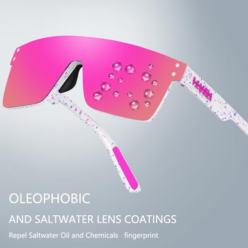 Polarized Sunglasses for Men (White/Pink)